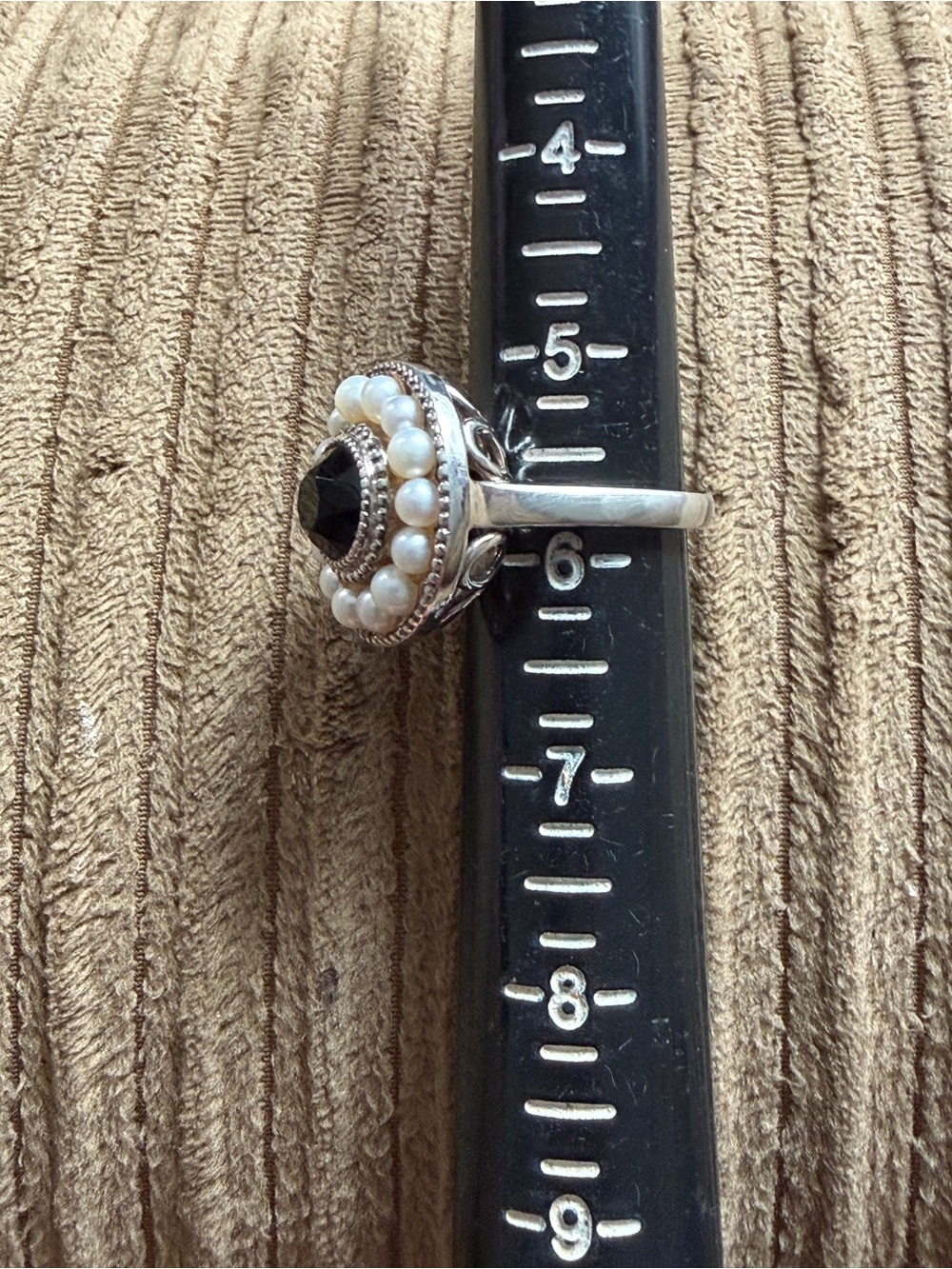 Tiffany & Co. Zigfield pearl and black onyx ring - Picture 4 of 8